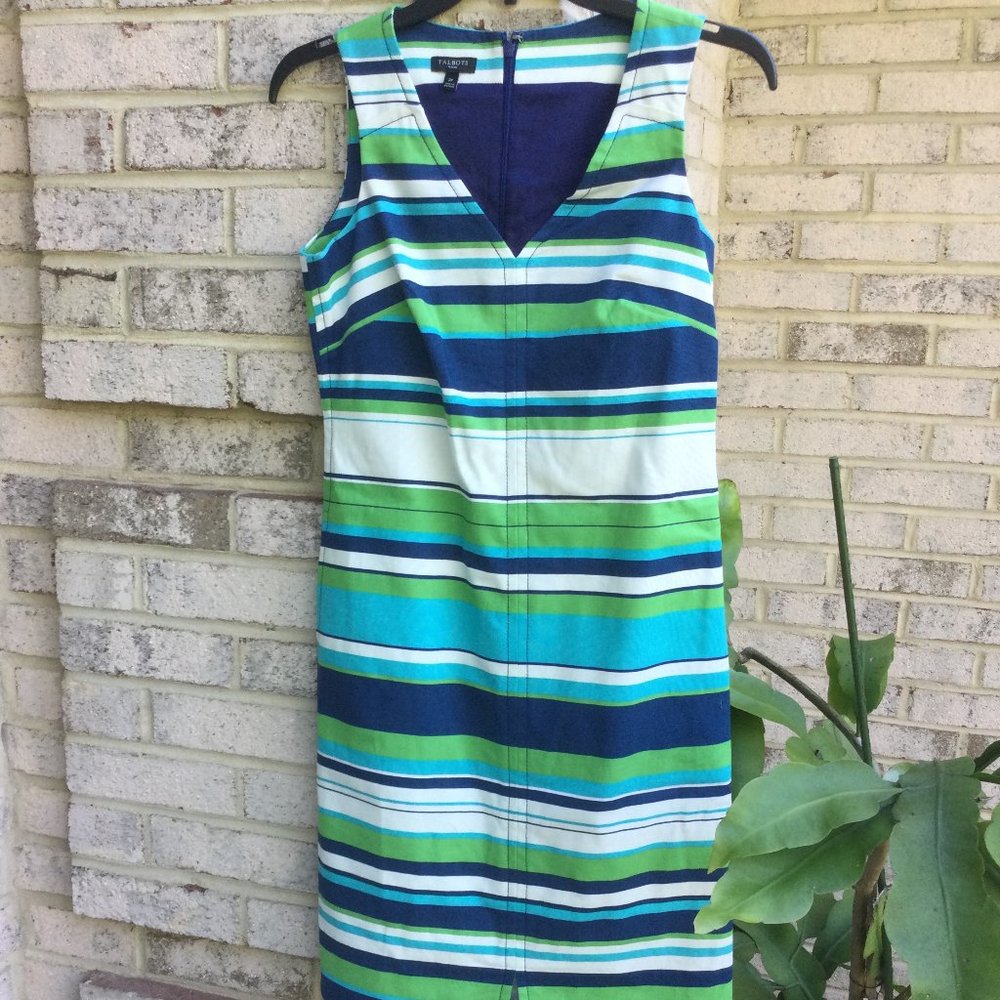 MIDI DRESS WITH HORIZONTAL STRIPE PRINT main image 0
